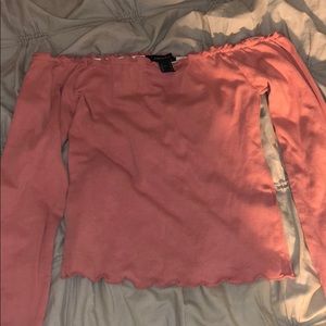 Forever 21 pink off the shoulder shirt